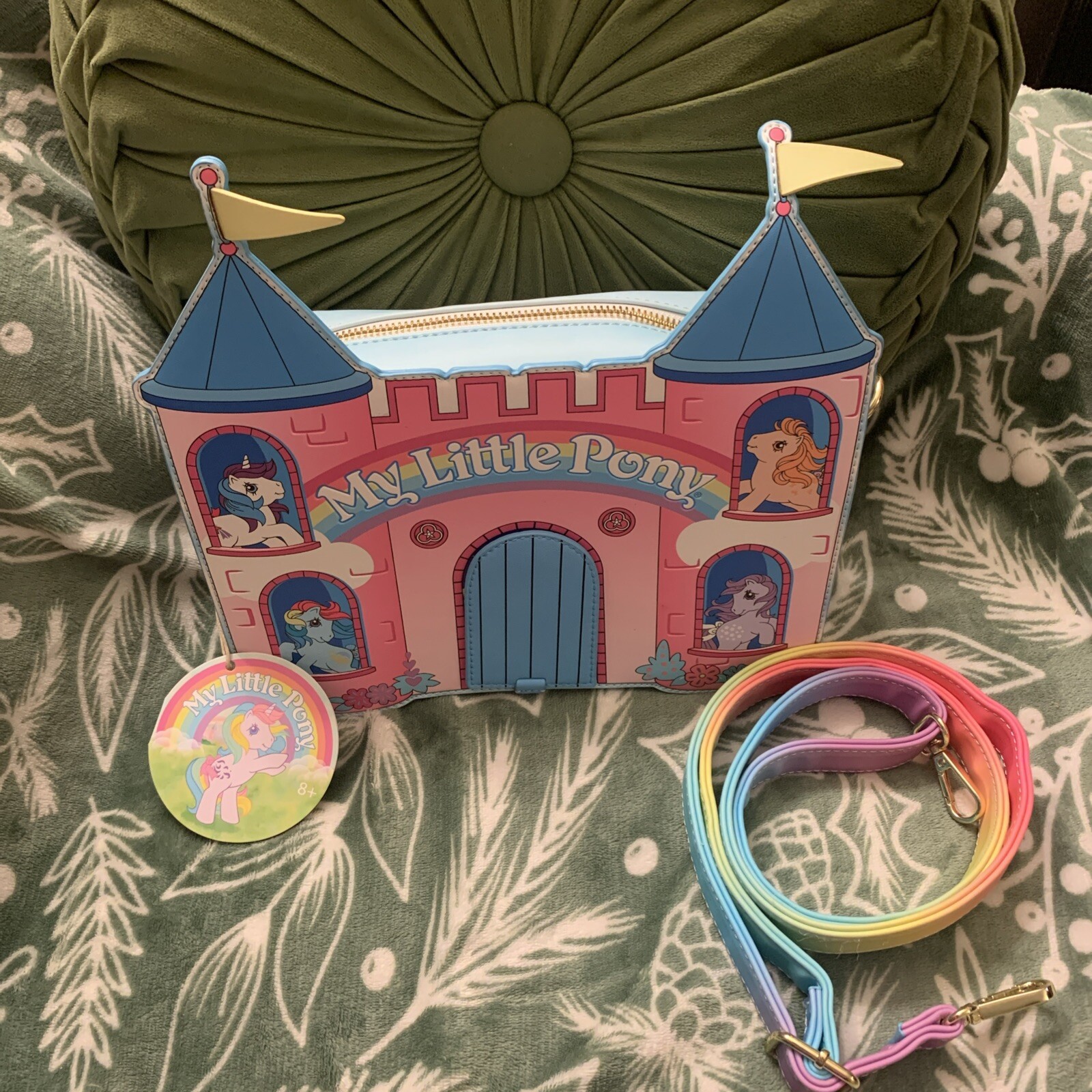 Borsa a tracolla nuova con etichette Loungefly Hasbro My Little Pony Dream Castle borsetta borsetta