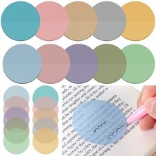 500 Pcs Morandi Transparent Sticky Notes Round Clear Sticky Notes Page Marker