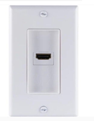Jasco UltraPro Elite1 Port HDMI Single Wall Plate, White New  HDTV 4kultra