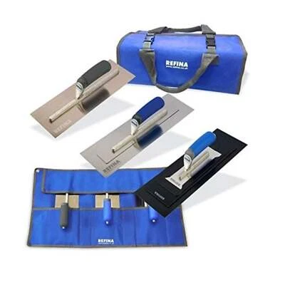 Refina Trowel Set Superflex / Plazi / Finatex & Holder TRIO Plastering Finishing