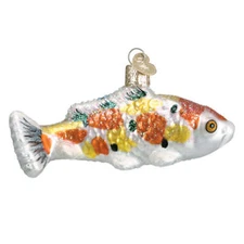 Old World Christmas Glass Ornament, Orange/Yellow Koi (With OWC Gift Box)