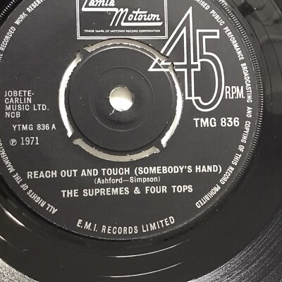 The Supremes & Four Tops - Reach Out And Touch / Where Would I Be Tmg836 M-