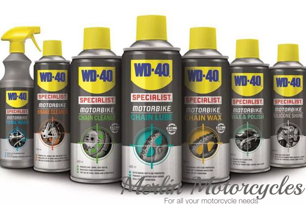 WD-40 34785 Specialist Motorbike - Lubricante de Cadenas Ambiente Seco-  Spray 400ml + Specialist Motorbike - Limpia Frenos- Spray 500 ml (34061) :  : Coche y moto