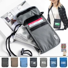 Men Purse Signal RFID Shielding Bag Travel Wallet Bag RFID Card Clip Portable.