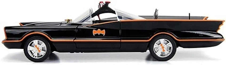 Batmobile Classica Con Luci E Diecast Batman E Robin 1/18 Di Jada 98625 - Immagine 2 di 4