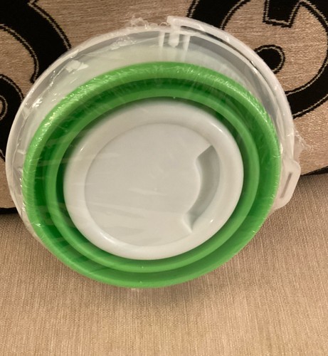 Foldable Bucket Collapsible Bucket for Gel Blaster Ammo Multi-Purpose  Green New - Picture 2 of 6