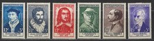 France, 1956, MNH with hinge rest., famous French, MiNr 1094-1099 Sat.