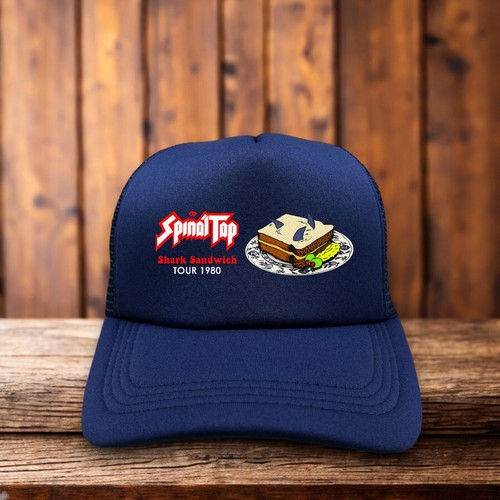 Spinal Tap Unisex Trucker Hat Navy Shark Sandwich Tour 1980 Cult Movie Ball Cap