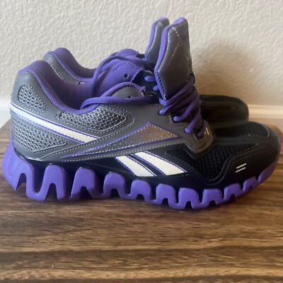 NEW Reebok ZigTech Mens Size 6.5 Gray Black Purple Shoes