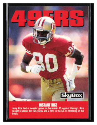 1992 Skybox Checklist #301 Jerry Rice - Instant Rice