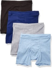 Hanes Boys' 246573 4 Pack Ultimate Comfortsoft Dyed Boxer Brief Underwear Size M