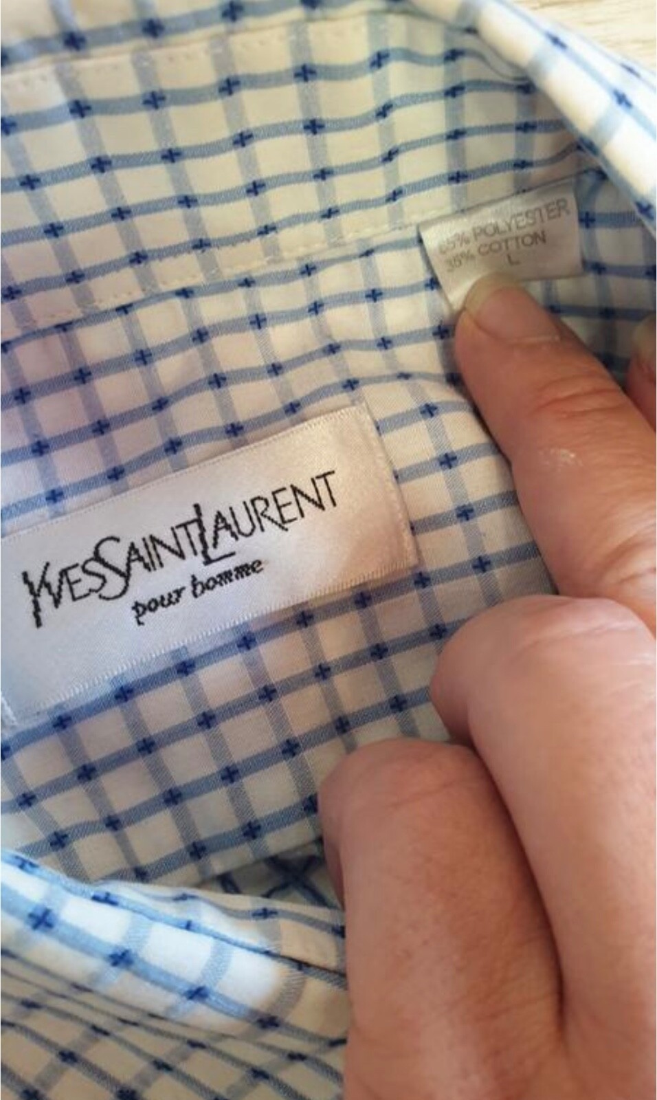 SAINT LAURENT Camicia a quadretti sleve corta Yves Saint Lauren