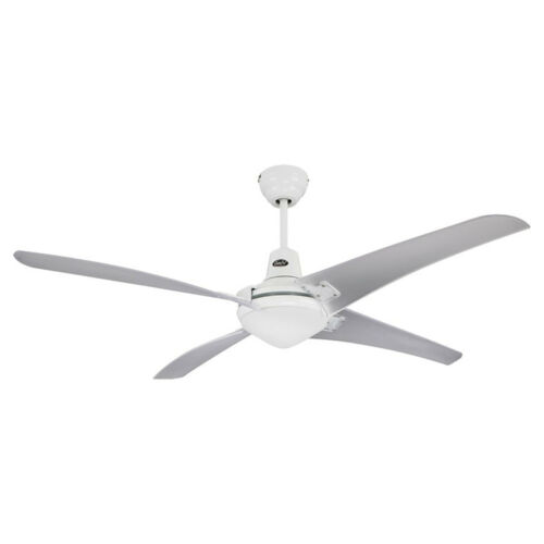 Ceiling Fan Light Indoor With Remote Control Mirage White Clear 142 Cm 56 4024397347599 - Short Drop Ceiling Fan With Light