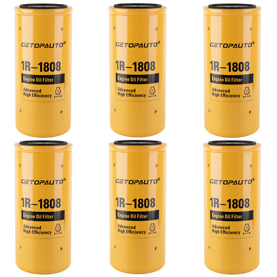 6 Pcs Brand New Oil Filter Replace 1R-1808 275-2604 P551808