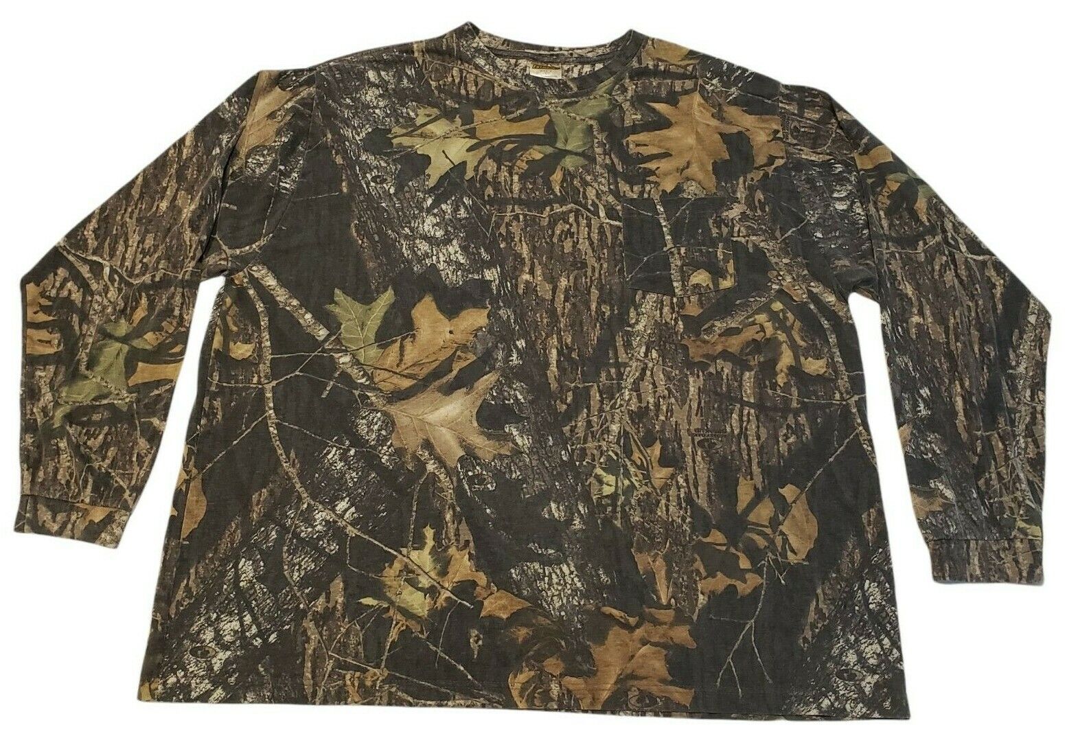 Field Staff Men's Mossy Oak Break Up Camo Long Sleeve Pocket T-Shirt Size 3XL