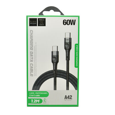 M2-Tec Ladekabel Datenkabel 2x USB-C TYPE-C für iPAD SAMSUNG HUAWEI XIAOMI Apple