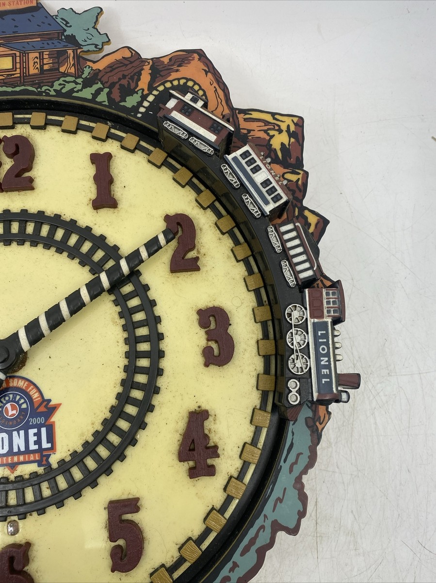 Lionel Train Clock Centennial 1900-2000 Round Wall 11