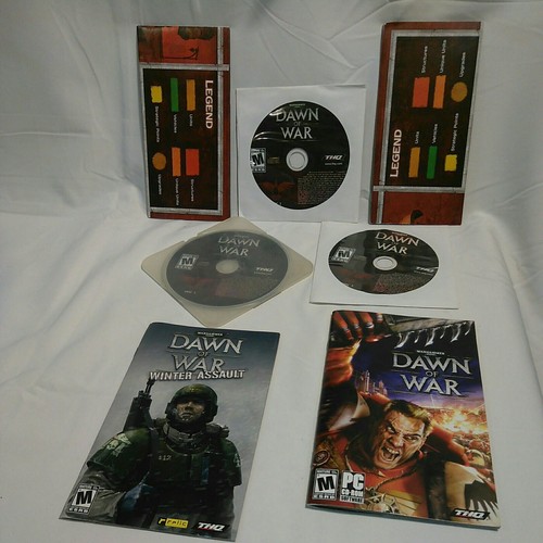 Juego de computadora Dawn of War conjunto completo de 3 discos con caja original - Imagen 3 de 3