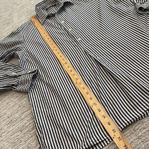 Polo Ralph Lauren a righe 1/2 placket tunica camicia donna taglia large manica lunga - Foto 4 di 13
