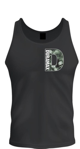 Camiseta sin mangas Duramax Pecho Pequeño Diseño D Unisex Color Negro Frontal D - Imagen 26 de 34