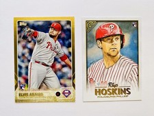 Rhys Hoskins Rookie 2018 Topps Gallery + Elvis Araujo 2015 Topps Gold /2015