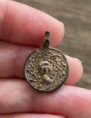 13TH GILT BRONZE WITH A HEAD FACING  UK