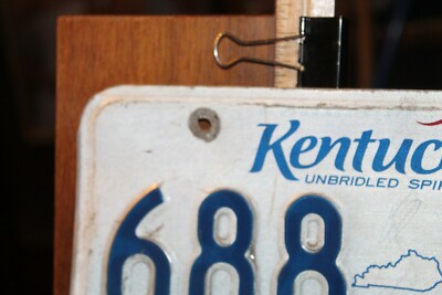 2001 Kentucky License Plate Bell County 688 DVX VERY ROUGH | eBay