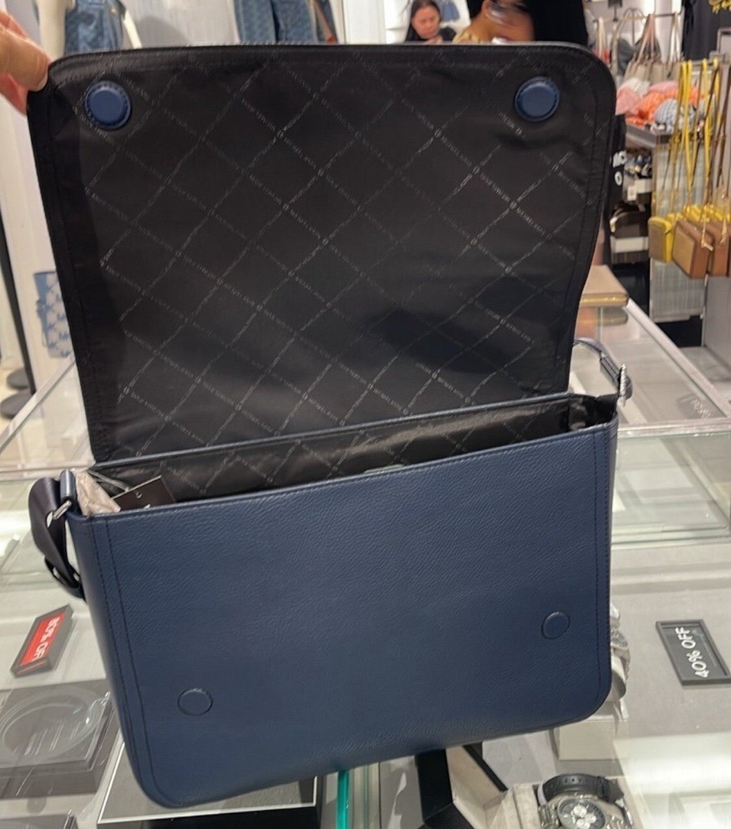 Michael Kors Cooper Messenger Bag In Navy New With tags | eBay Michael Kors Cooper Messenger Bag In Navy New With tags | eBay