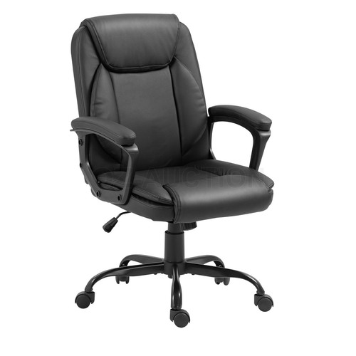 NEADER Ergonomic Office Chair Computer Executive Armchair Adjust Swivel PU Black - Picture 8 of 9