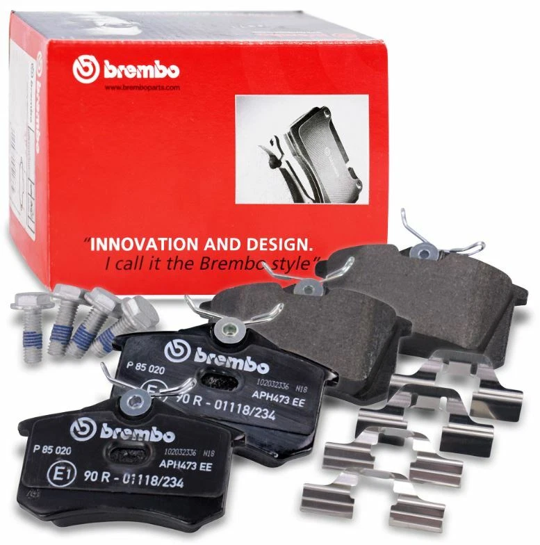 SATZ BREMBO BREMSBELÄGE BREMSKLÖTZE HINTEN P85020 P 85 020 VW AUDI  