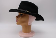 Scala Outback Hat - XL Crushable 100 Wool Black Wide Brim Hat