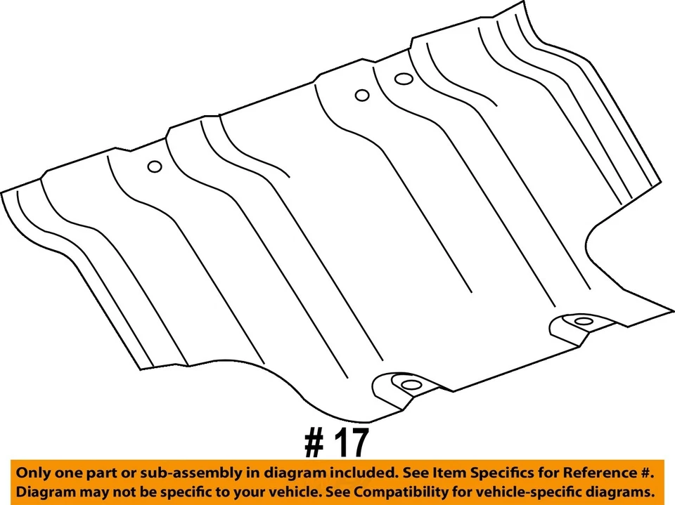 SILVERADO SIERRA 2500HD 3500HD FRONT PLASTIC SKID PLATE 2011-2018 NEW  84061009 - Image 3 of 3