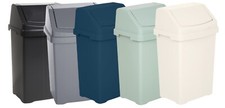 8L 25L 50L Plastic SwingTop Bin Waste Rubbish Garden Bin Home Kitchen Office