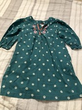 Tea Collection Dress Green 3/4 Sleeve With Pockets Size 8