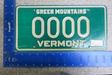 *ERROR ERROR* Vermont License Plate Tag Sample 1977 77 VT 0000  (#2)