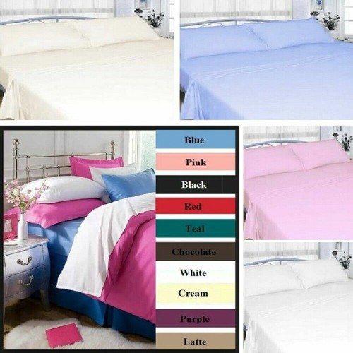 100 Brushed Cotton Flannelette Extra Deep Fitted Sheets 40CM/15" in 10