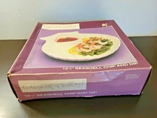 Regency Gallery 12 1/2" Seashell Chip And Dip Hand Made Portugal 1992 w/ Box