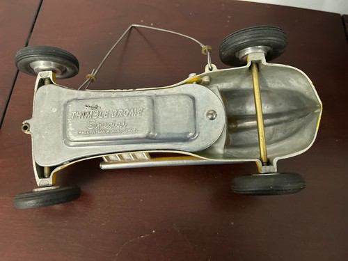 Vintage Roy Cox Yellow Thimble Drome Special Tether Car #3 Yellow Nice! - Picture 11 of 17