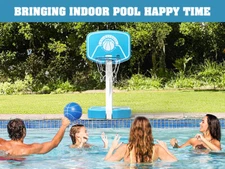 Swimming Pool Basketball Hoop, Pool Toys With Pump Adjustable Height