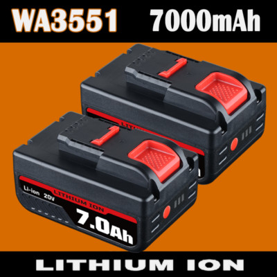 2pcs WA3553 20V 7Ah Lithium-Ion Battery Replacement for Worx 20V WA3551 WA3551.1