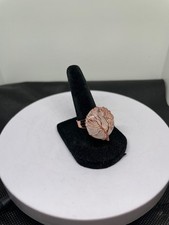 Clear Quartz Wire Wrapped Ring - Copper Adjustable