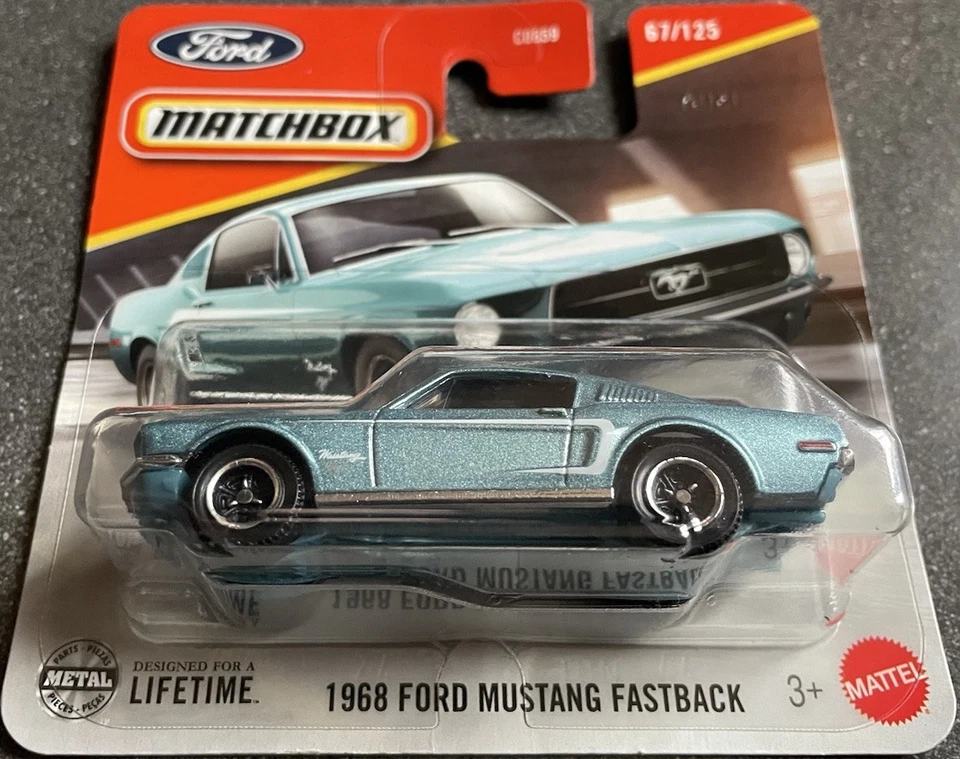 Matchbox 1968 Ford Mustang Fastback 67/125 2025 1:64 Modellauto Spielzeug USA - Bild 3 von 4