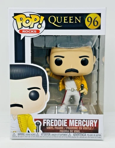 Funko Pop! Rocks: Queen - Freddie Mercury (Wembley 1986) #96 w/ Protector - Read