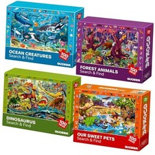 100 Piece Puzzles for Kids Ages 4-6 - 4 Jigsaw Puzzles for Kids 4x100 Dino