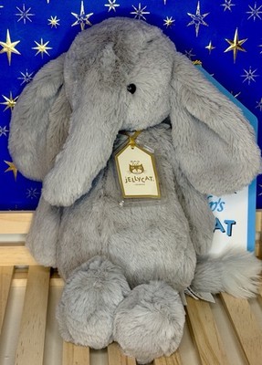 Authentic Jellycat Bashful Luxe Elephant Thuddeus + Dust Bag & Tag Shield  NWT
