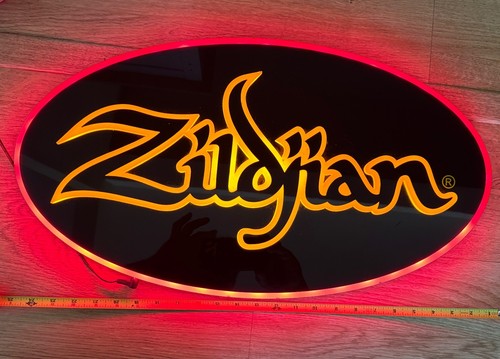 Light Up Zildjian Cymbal Sign Approx. 24” X 13”