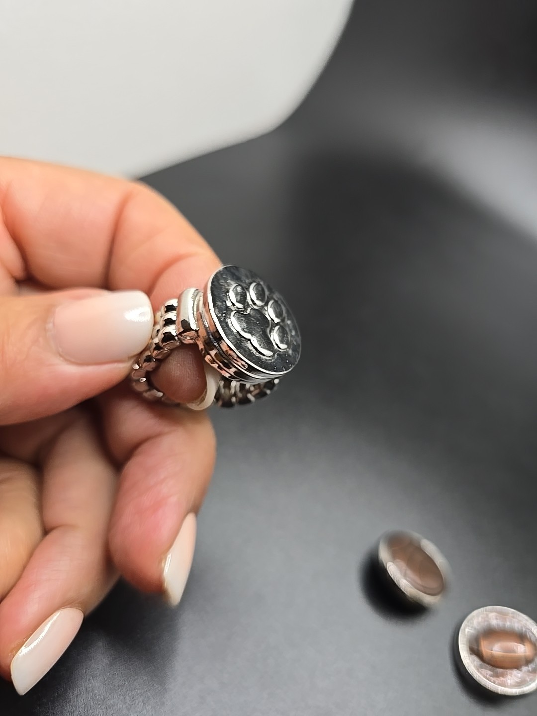 Ginger Snaps Stretch Ring Pins Football Baseball … - image 9