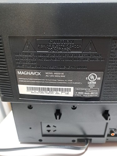Magnavox MSD513E 13" CRT TV DVD MP3 Retro Gaming TV TESTED Working Minor Scratch - Picture 12 of 13