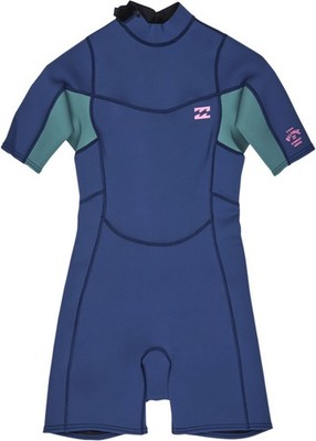 BILLABONG Neopren Surfanzug Neoprenanzug 2/2 SYNERGY BACK ZIP Shorty 2026 stormy
