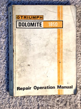 Triumph Dolomite 1850 Original Repair Operation Manual (Workshop) AKM3628 1977